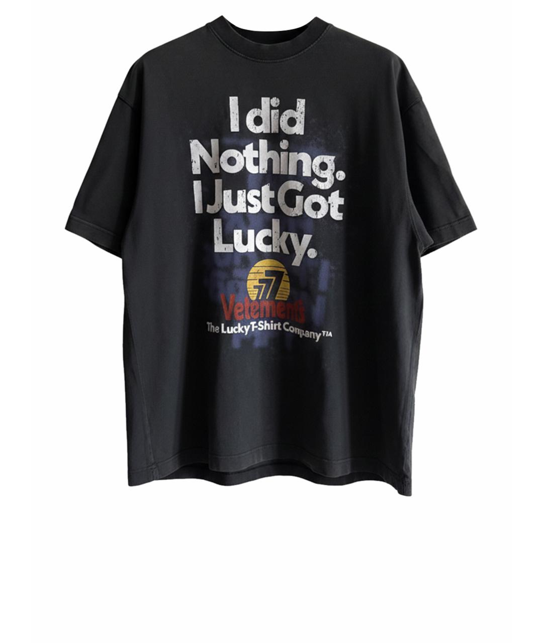 VETEMENTS Серая хлопковая футболка, фото 1