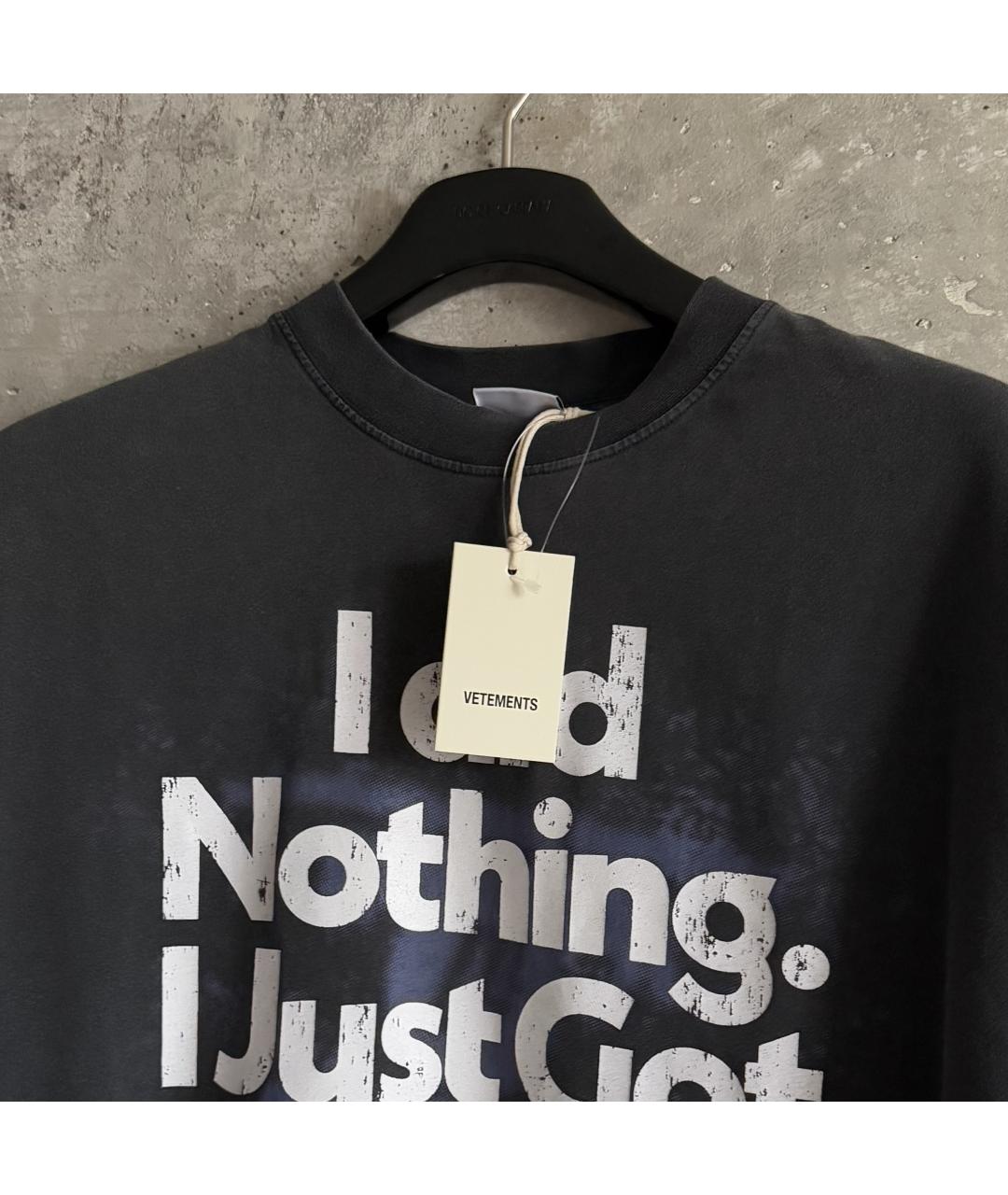 VETEMENTS Серая хлопковая футболка, фото 6