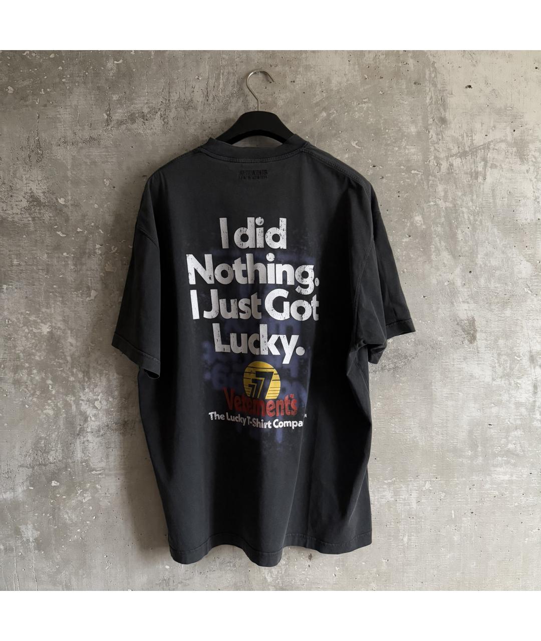 VETEMENTS Серая хлопковая футболка, фото 2