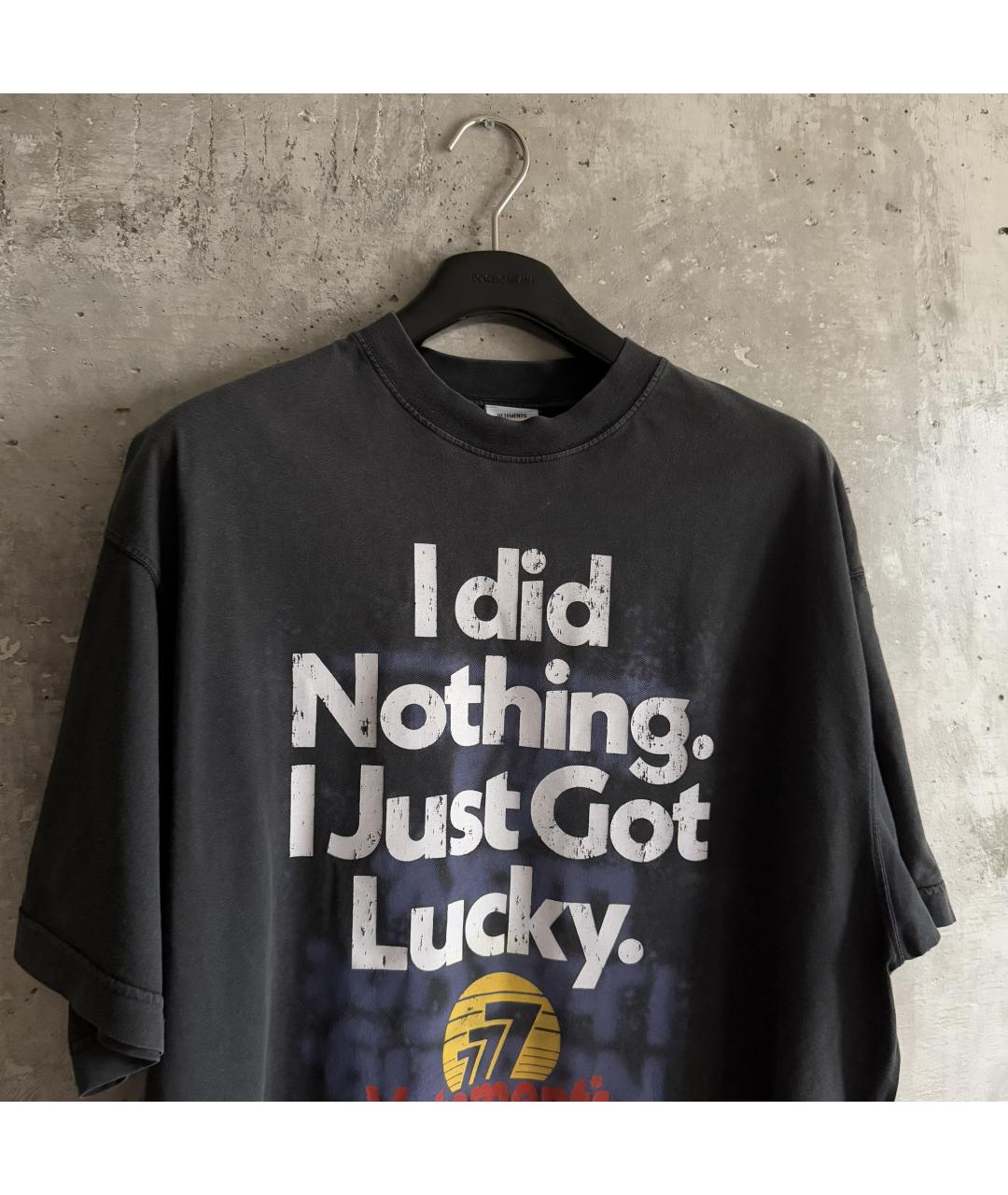 VETEMENTS Серая хлопковая футболка, фото 5