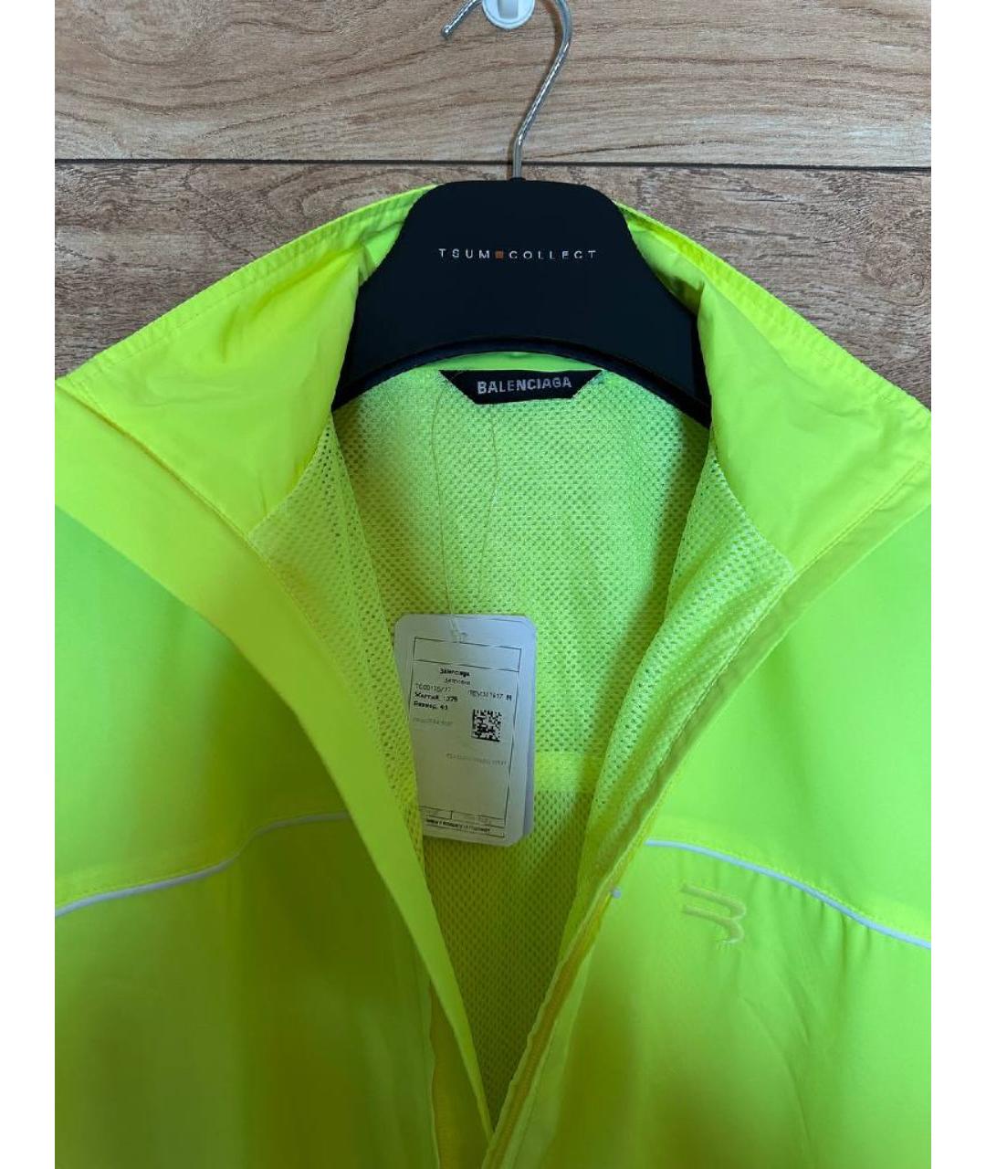 BALENCIAGA Салатовая полиэстеровая куртка, фото 3