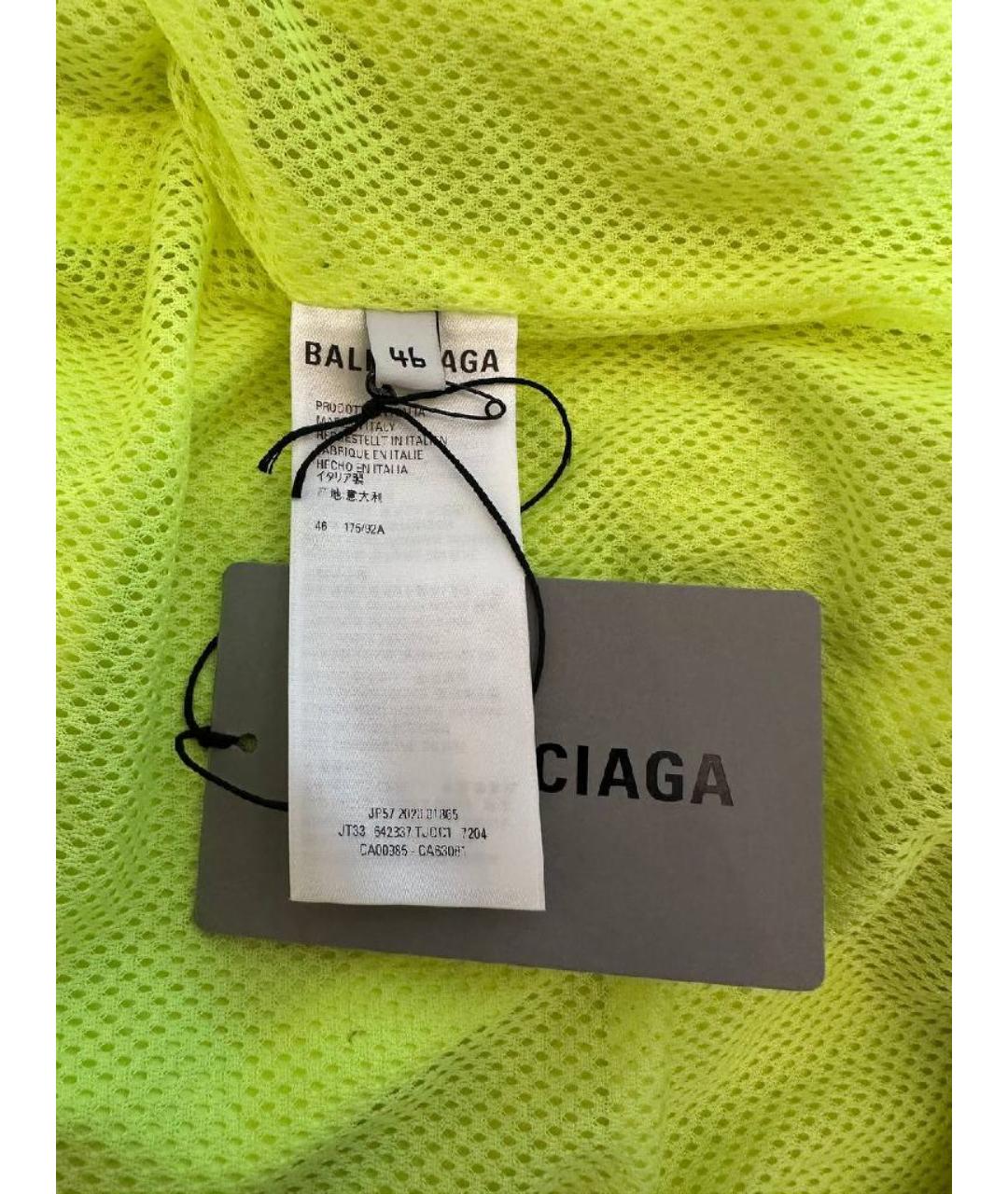 BALENCIAGA Салатовая полиэстеровая куртка, фото 4