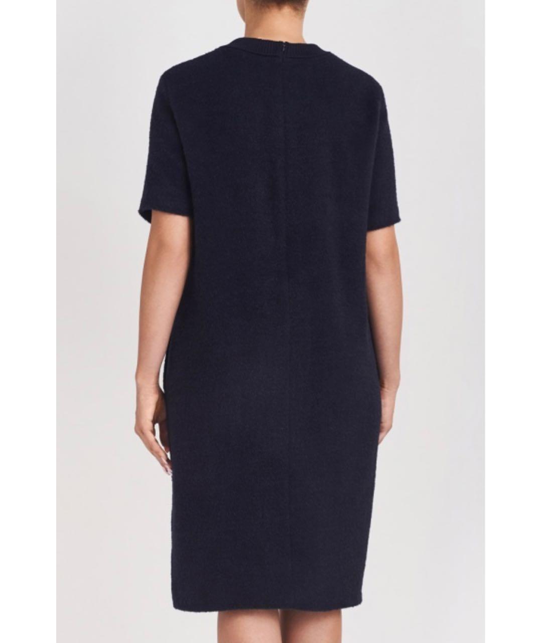 ESCADA Темно-синее шерстяное повседневное платье, фото 4