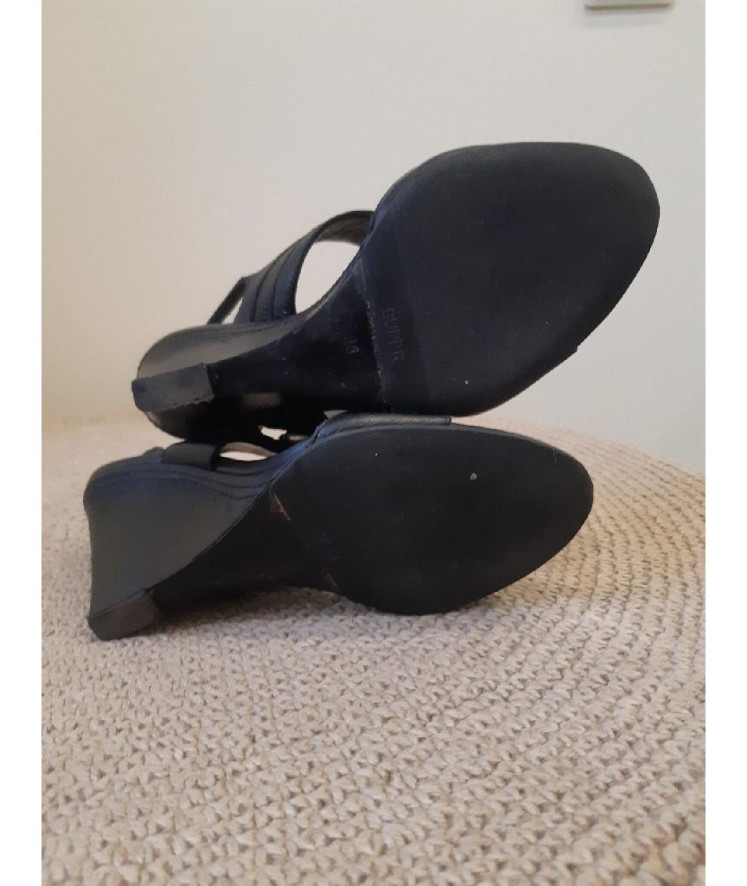 GIVENCHY Черные кожаные босоножки, фото 7