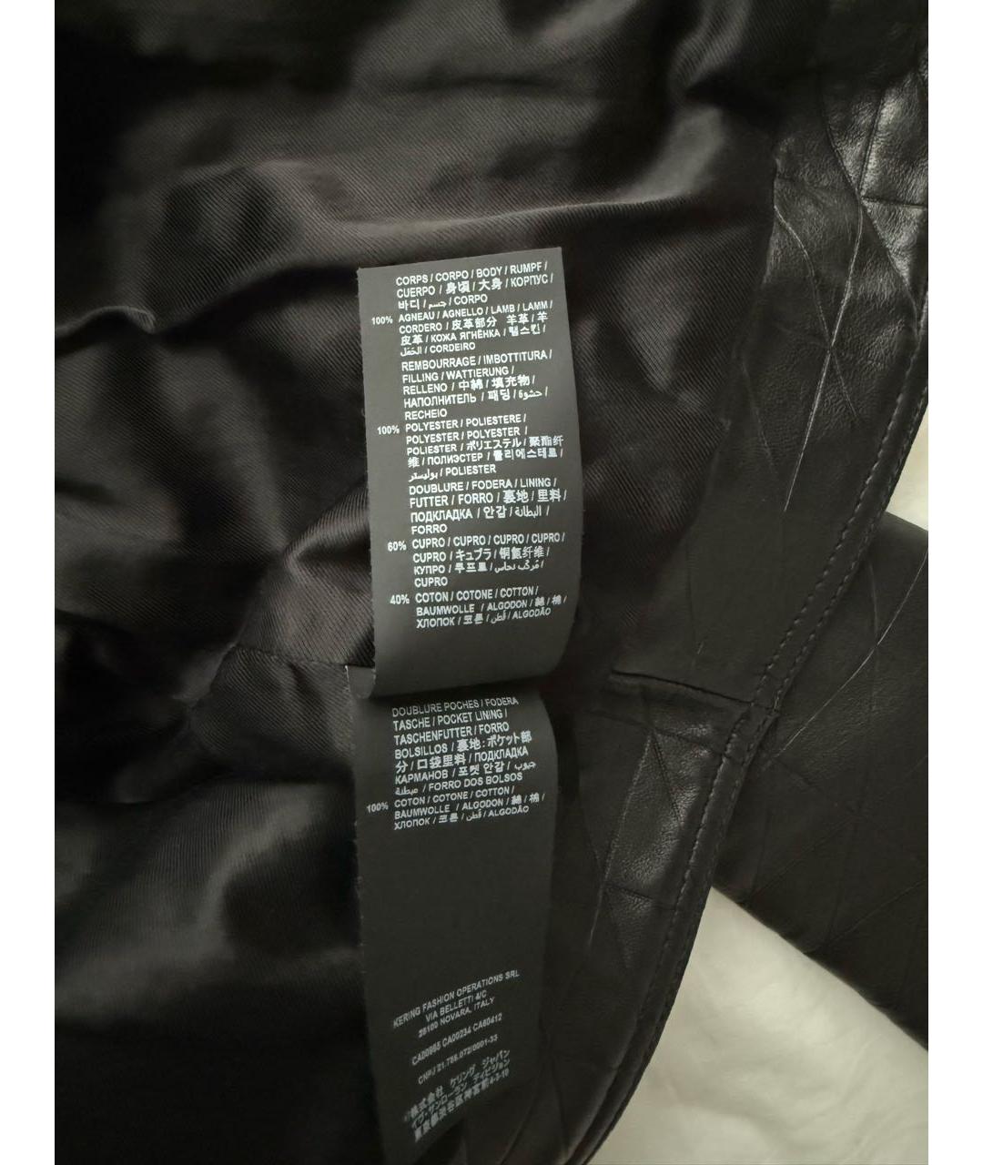 SAINT LAURENT Черная кожаная куртка, фото 3