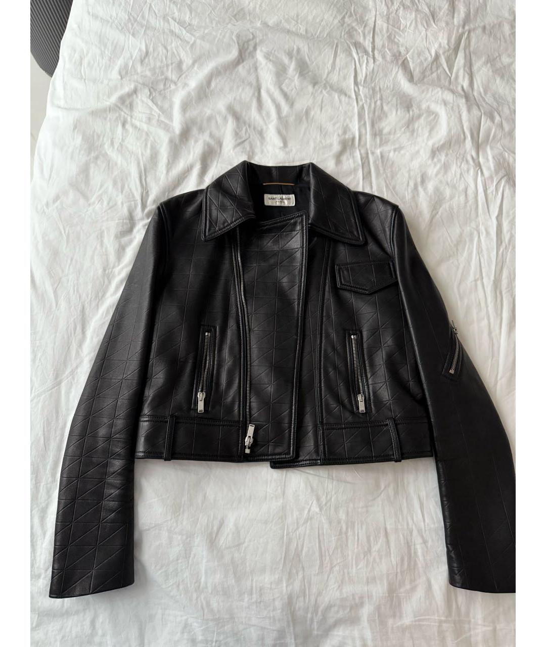 SAINT LAURENT Черная кожаная куртка, фото 6