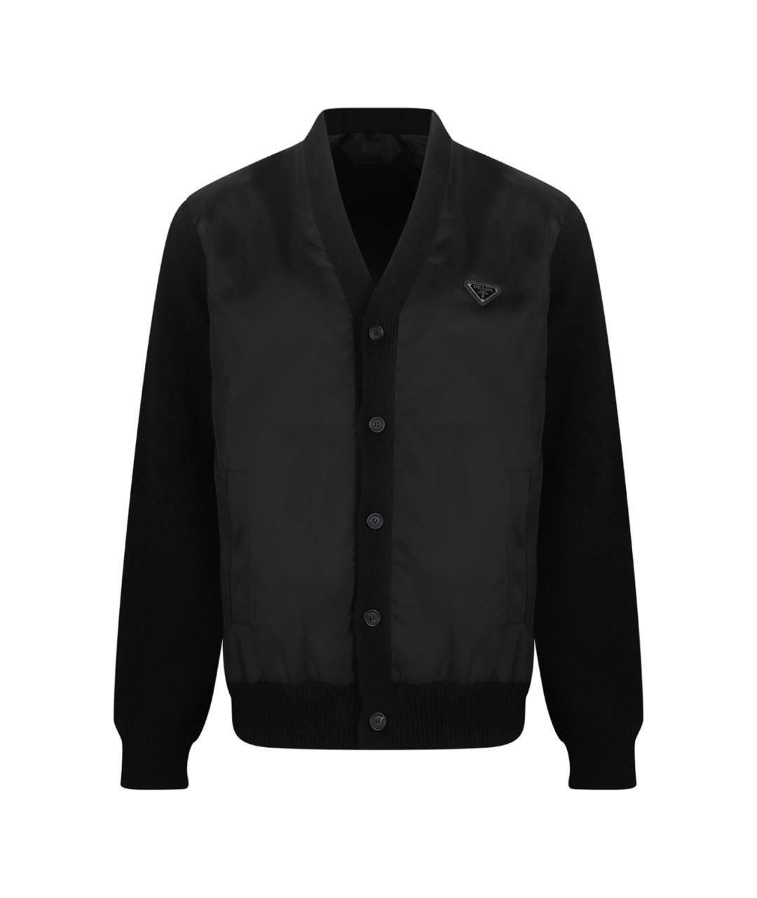 PRADA Черный шерстяной кардиган, фото 1