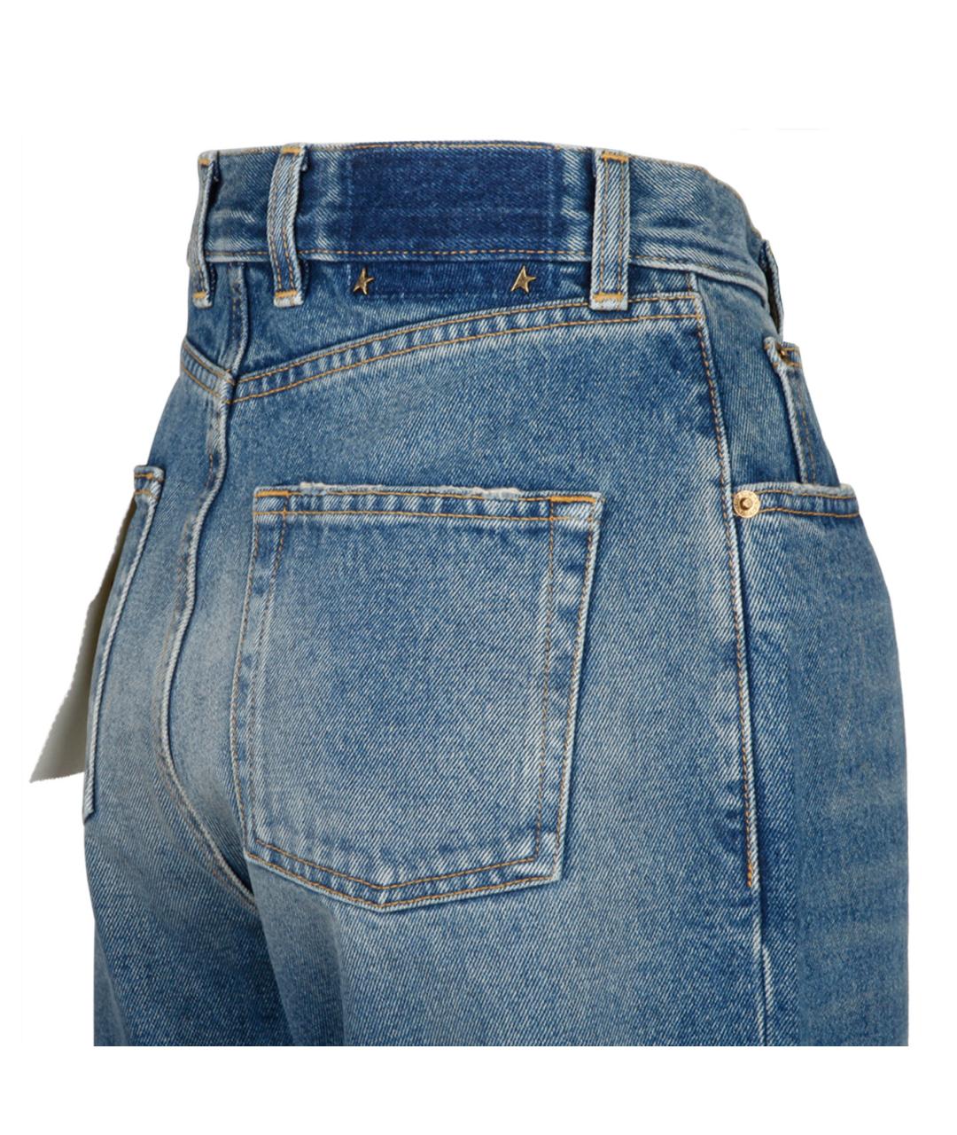 GOLDEN GOOSE DELUXE BRAND Синие хлопковые прямые джинсы, фото 3