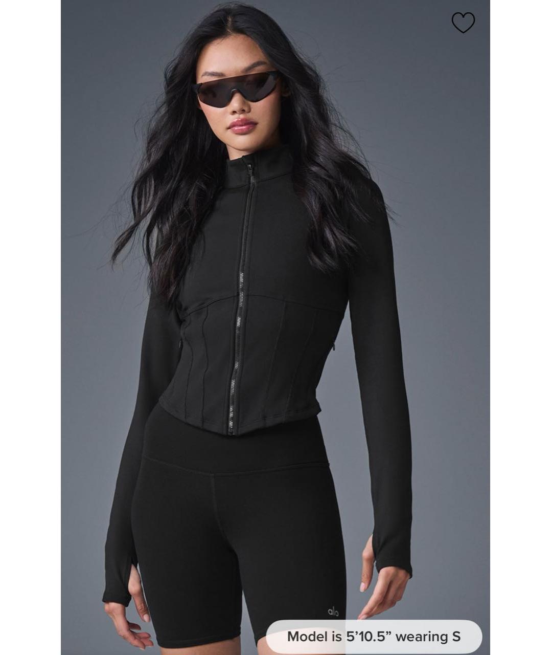 ALO YOGA Черная спортивная куртка, фото 4