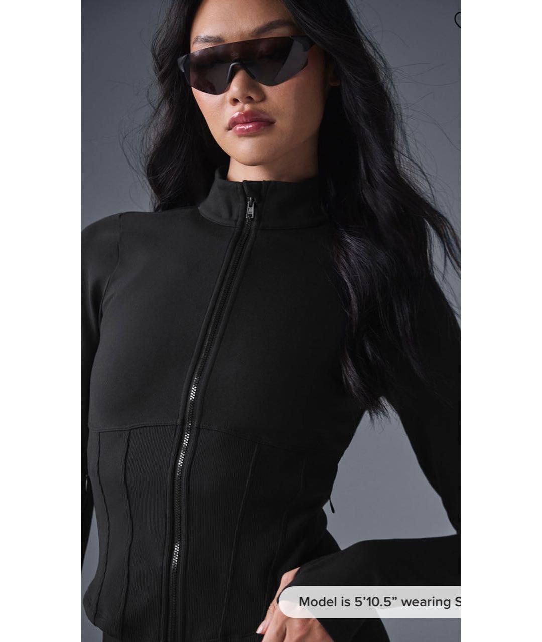 ALO YOGA Черная спортивная куртка, фото 6