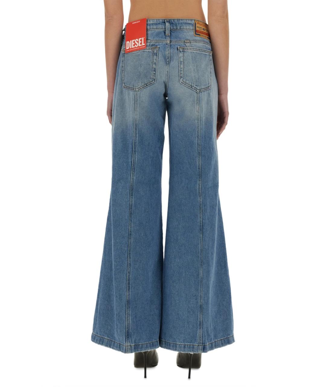 DIESEL Синие хлопковые прямые джинсы, фото 4