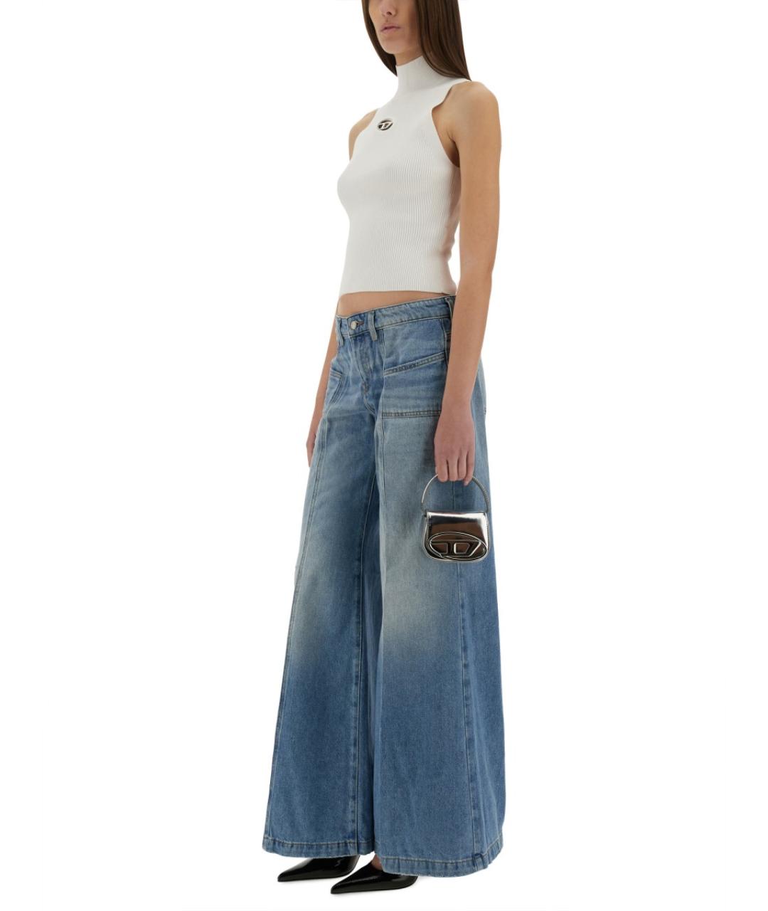 DIESEL Синие хлопковые прямые джинсы, фото 3