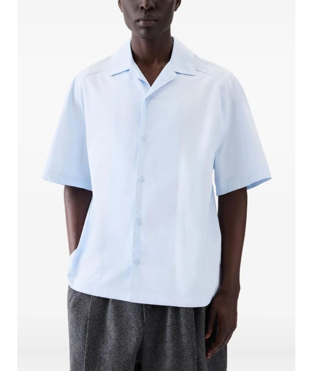 JACQUEMUS Синяя хлопковая кэжуал рубашка, фото 3