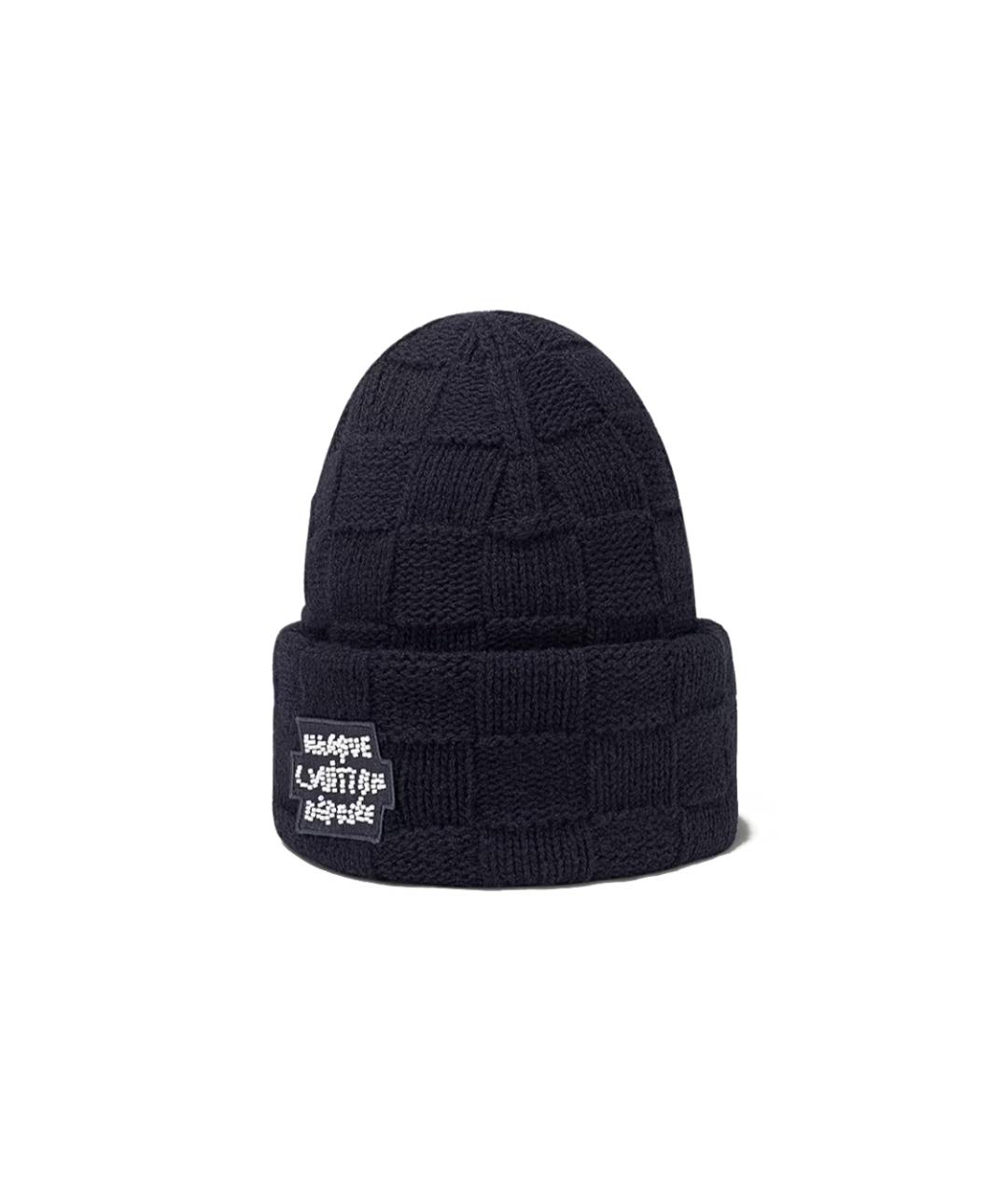 LOUIS VUITTON Черная шерстяная шапка, фото 2