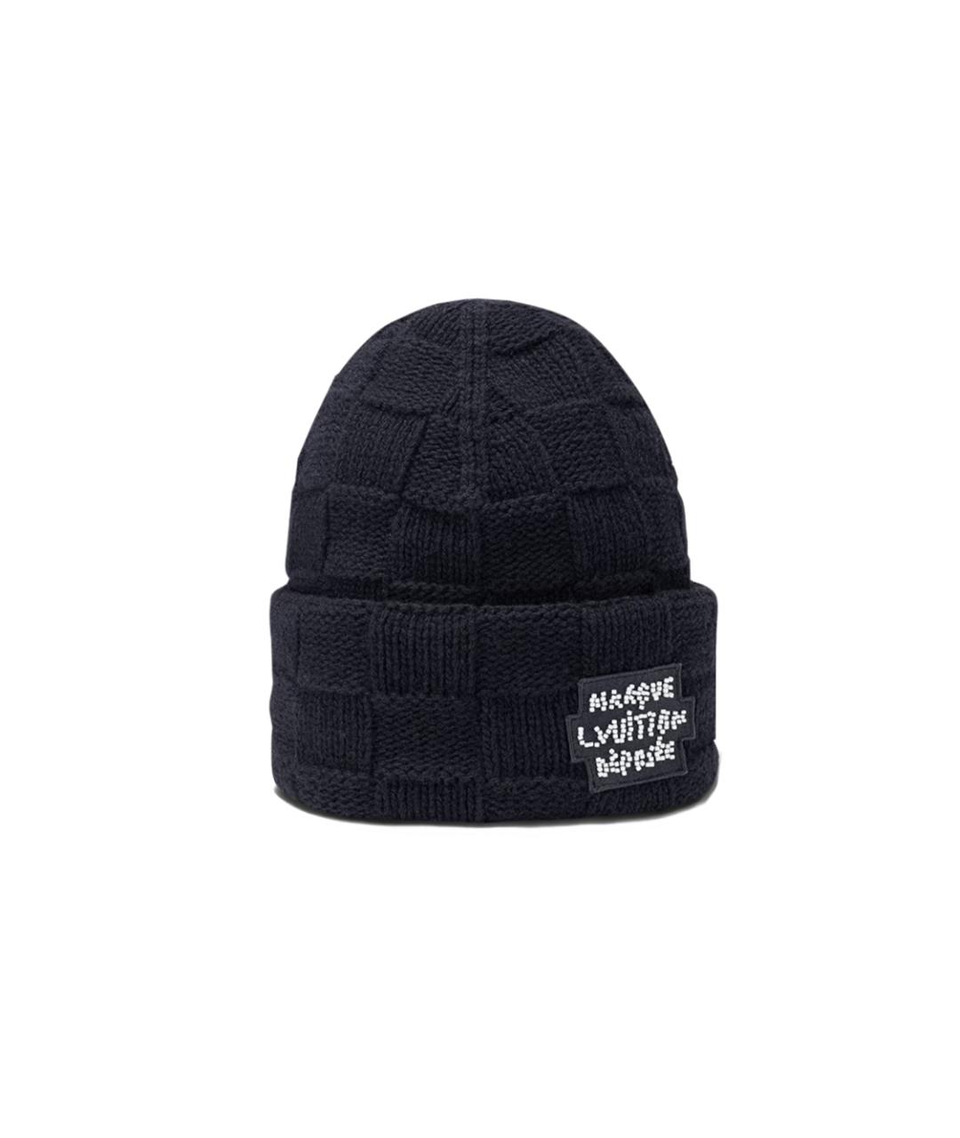 LOUIS VUITTON Черная шерстяная шапка, фото 1