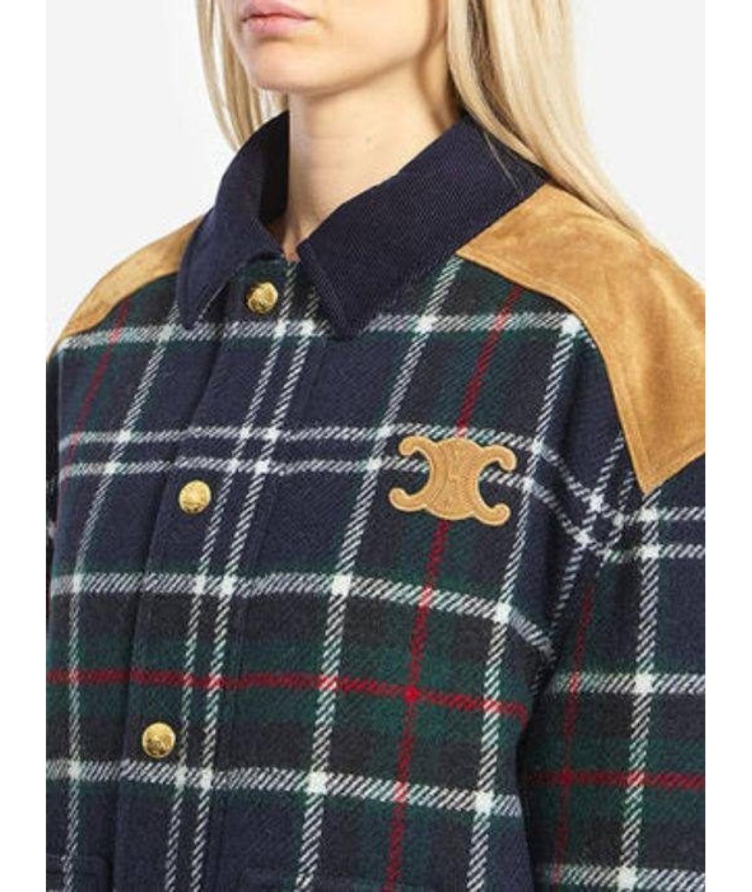 CELINE Синяя шерстяная куртка, фото 3