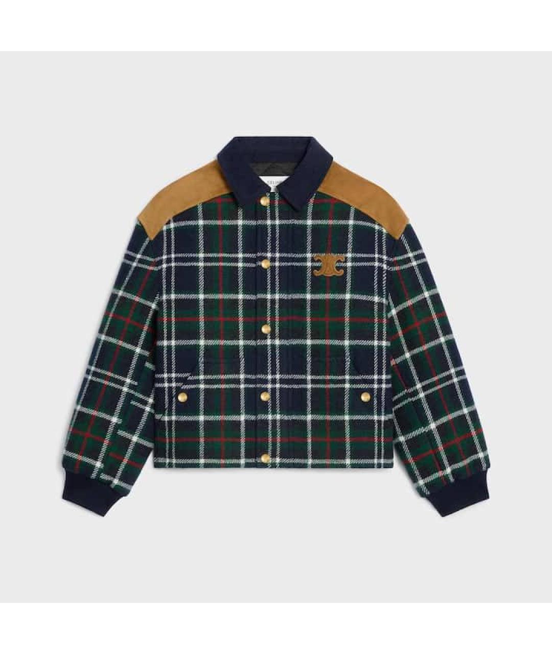 CELINE Синяя шерстяная куртка, фото 7