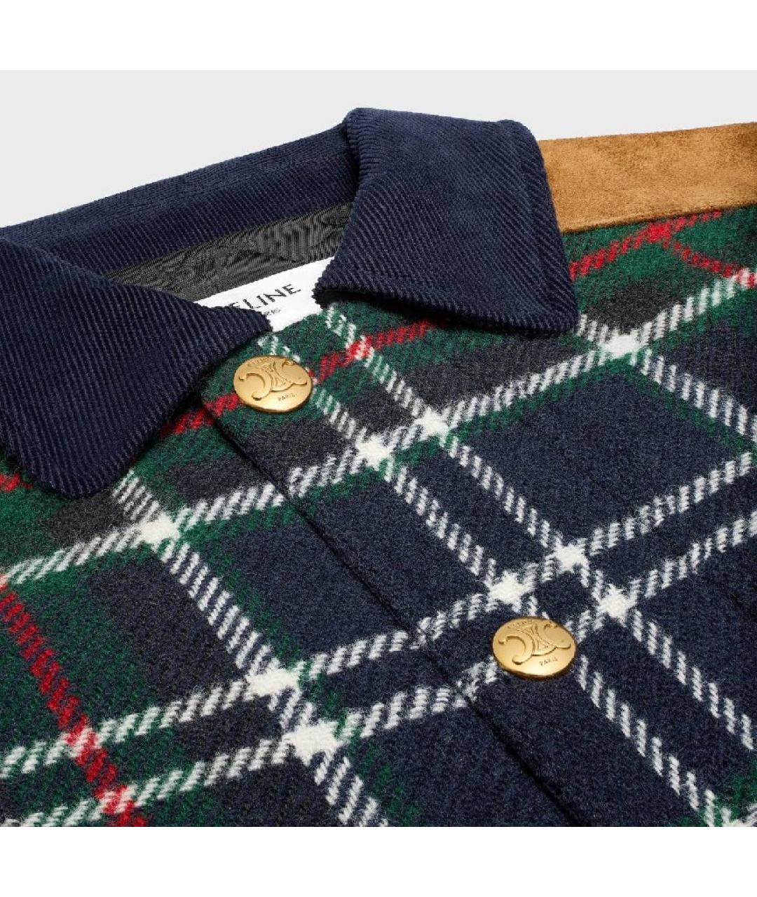 CELINE Синяя шерстяная куртка, фото 6