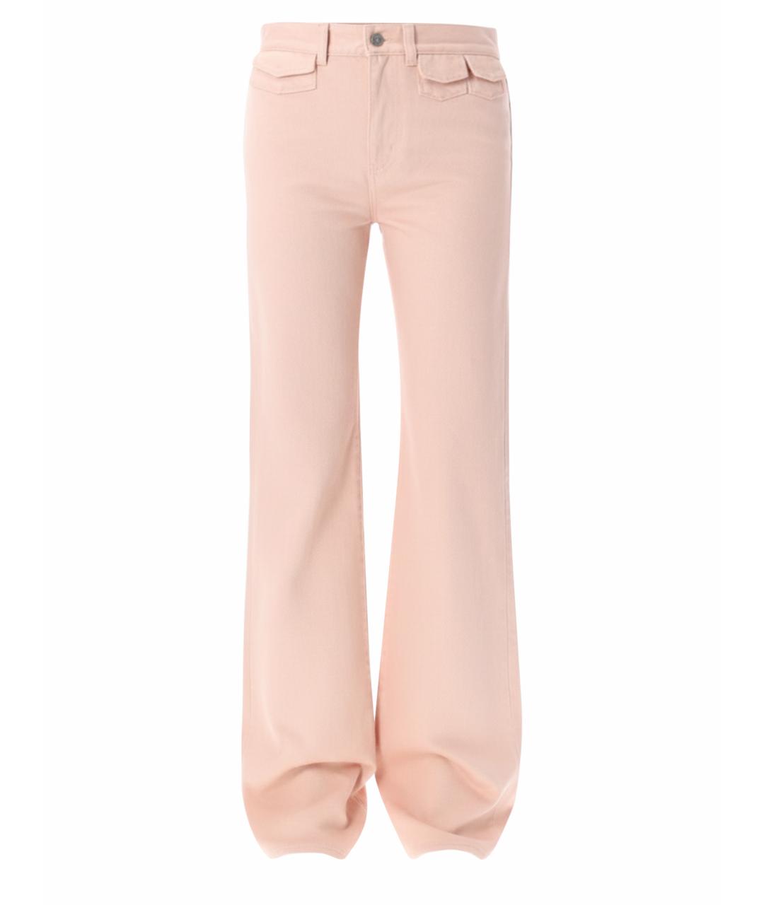 CHLOE Розовые хлопковые джинсы клеш, фото 1