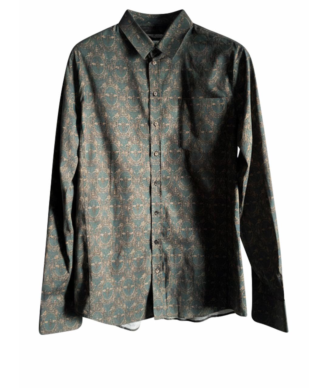 DOLCE&GABBANA Зеленая хлопковая кэжуал рубашка, фото 1