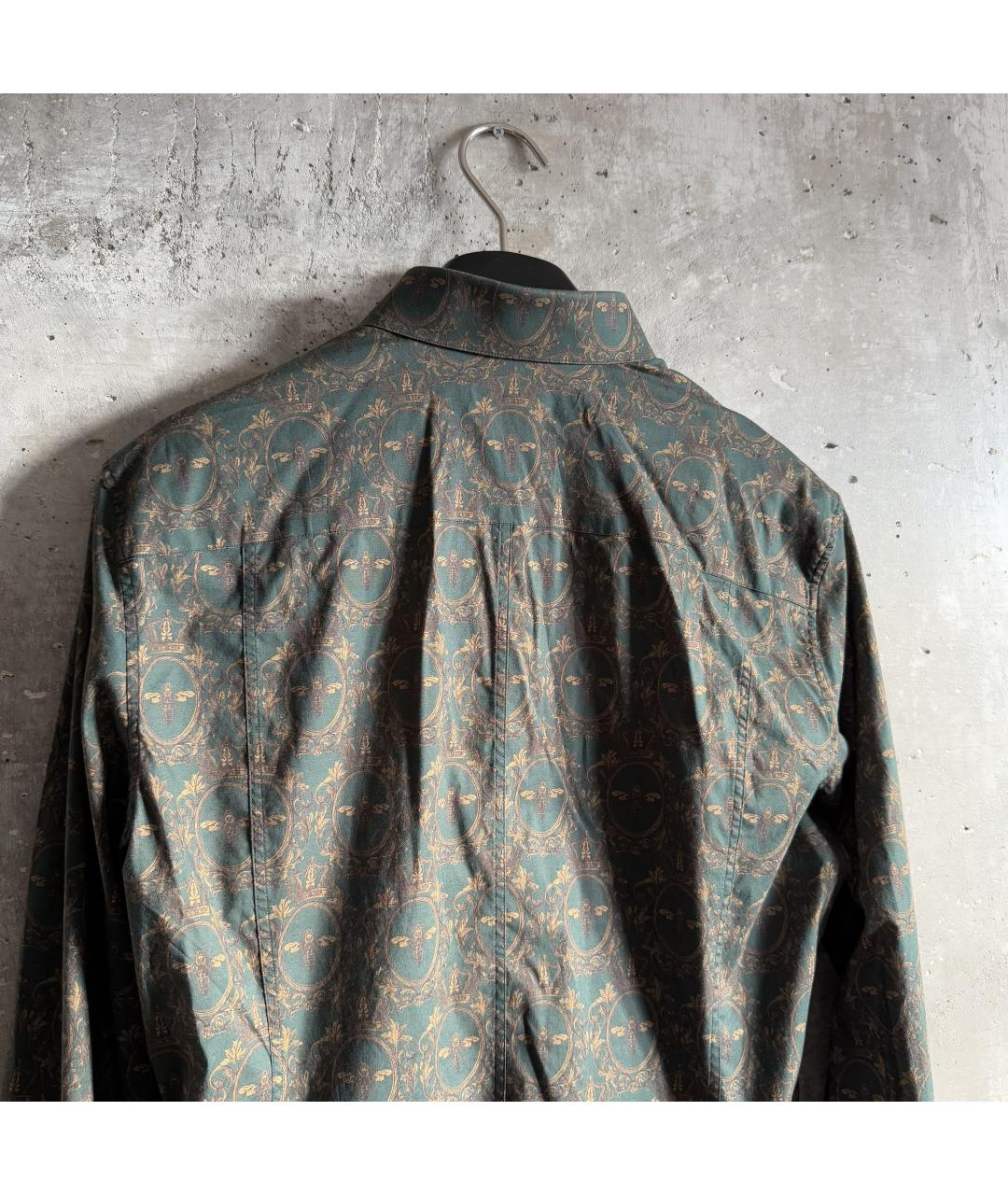 DOLCE&GABBANA Зеленая хлопковая кэжуал рубашка, фото 3