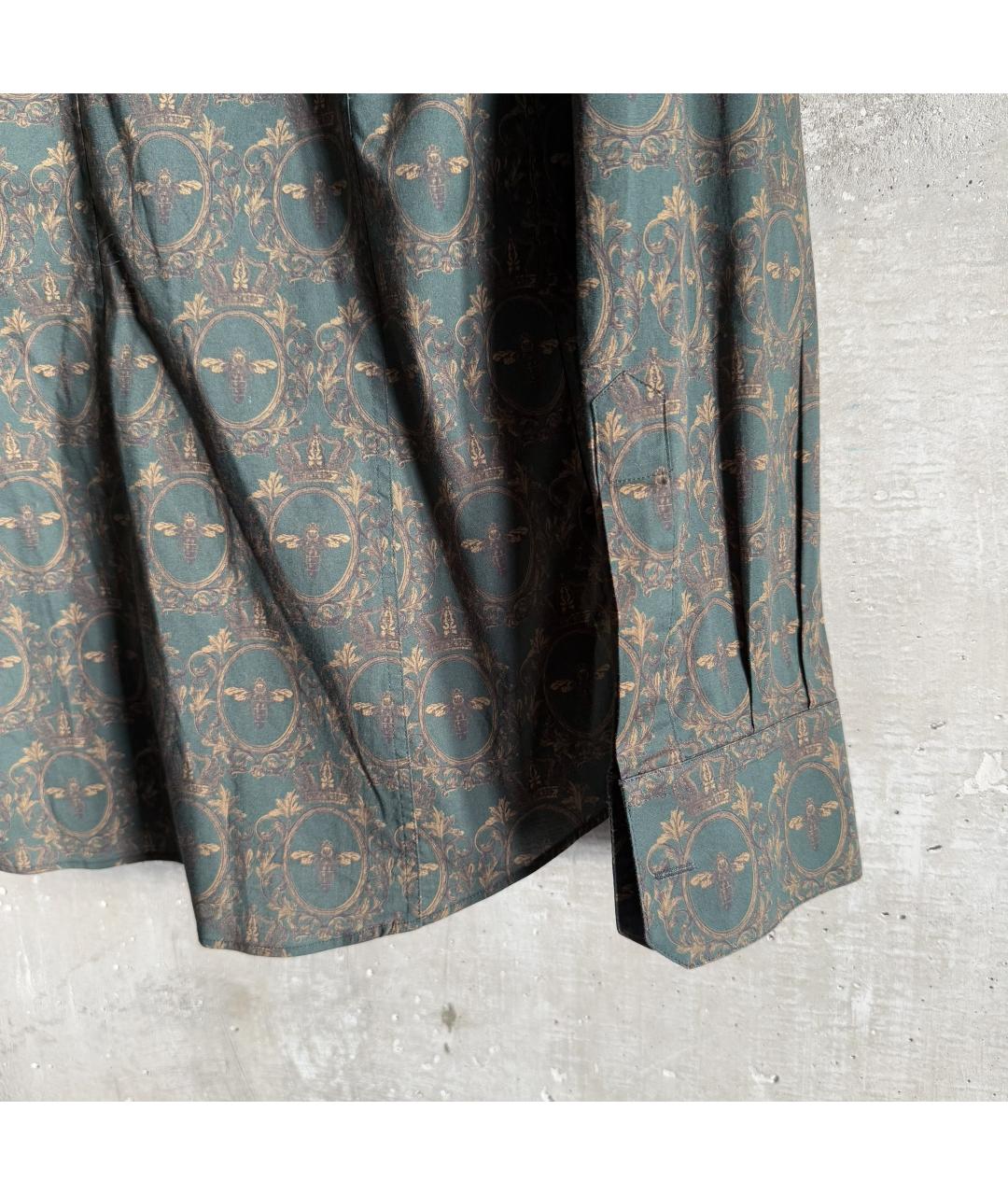 DOLCE&GABBANA Зеленая хлопковая кэжуал рубашка, фото 4