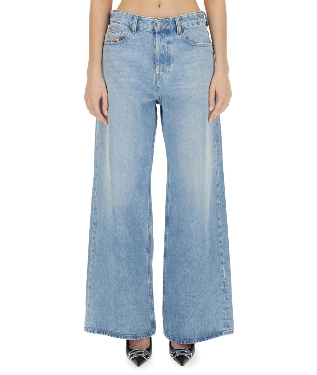 DIESEL Синие хлопковые прямые джинсы, фото 2