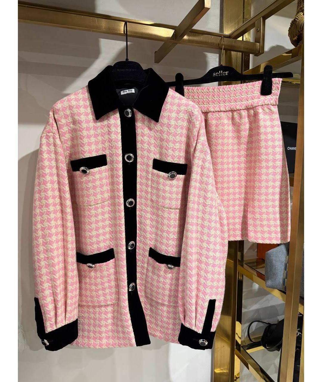 MIU MIU Розовый костюм с юбками, фото 3