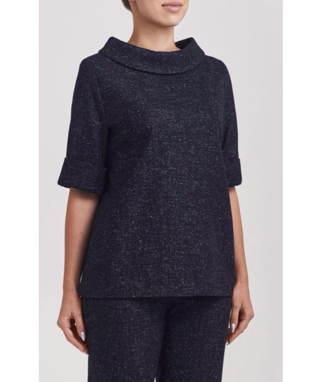 ESCADA Темно-синий шерстяной джемпер / свитер, фото 2