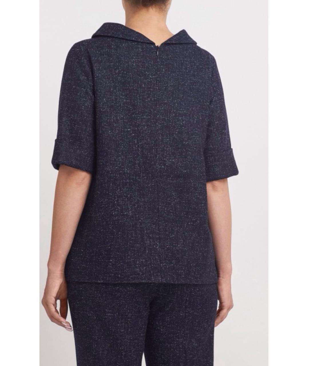 ESCADA Темно-синий шерстяной джемпер / свитер, фото 3