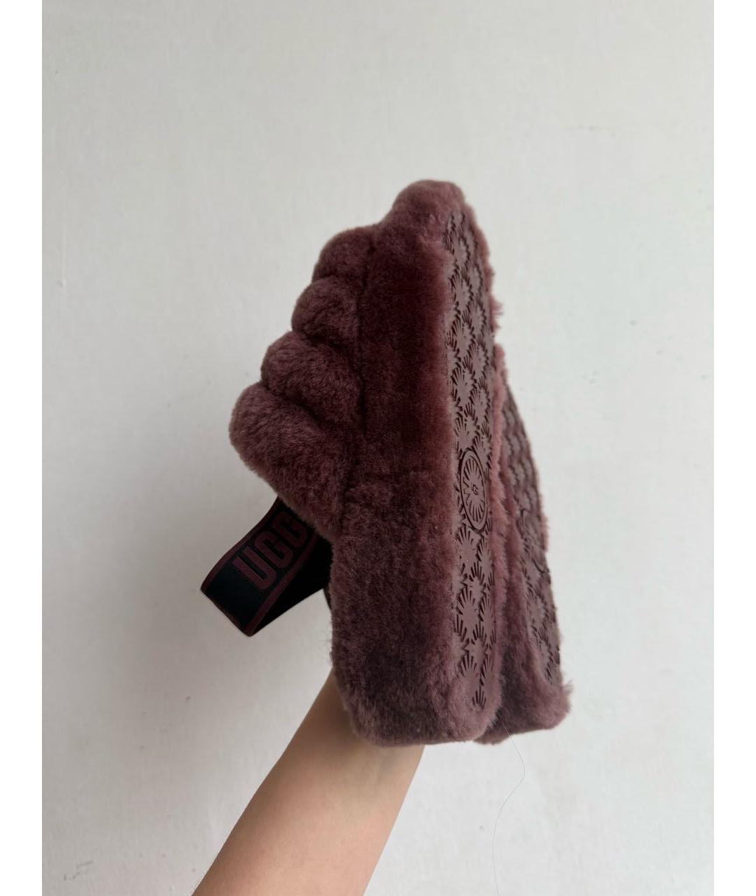 UGG AUSTRALIA Бордовые шлепанцы, фото 2