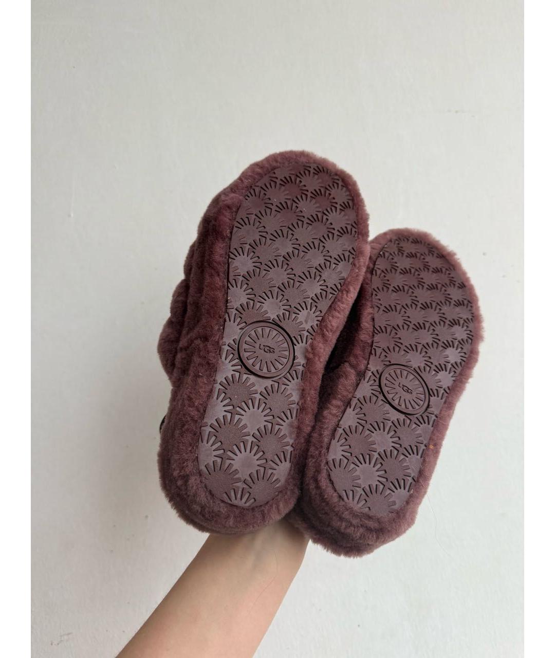 UGG AUSTRALIA Бордовые шлепанцы, фото 5