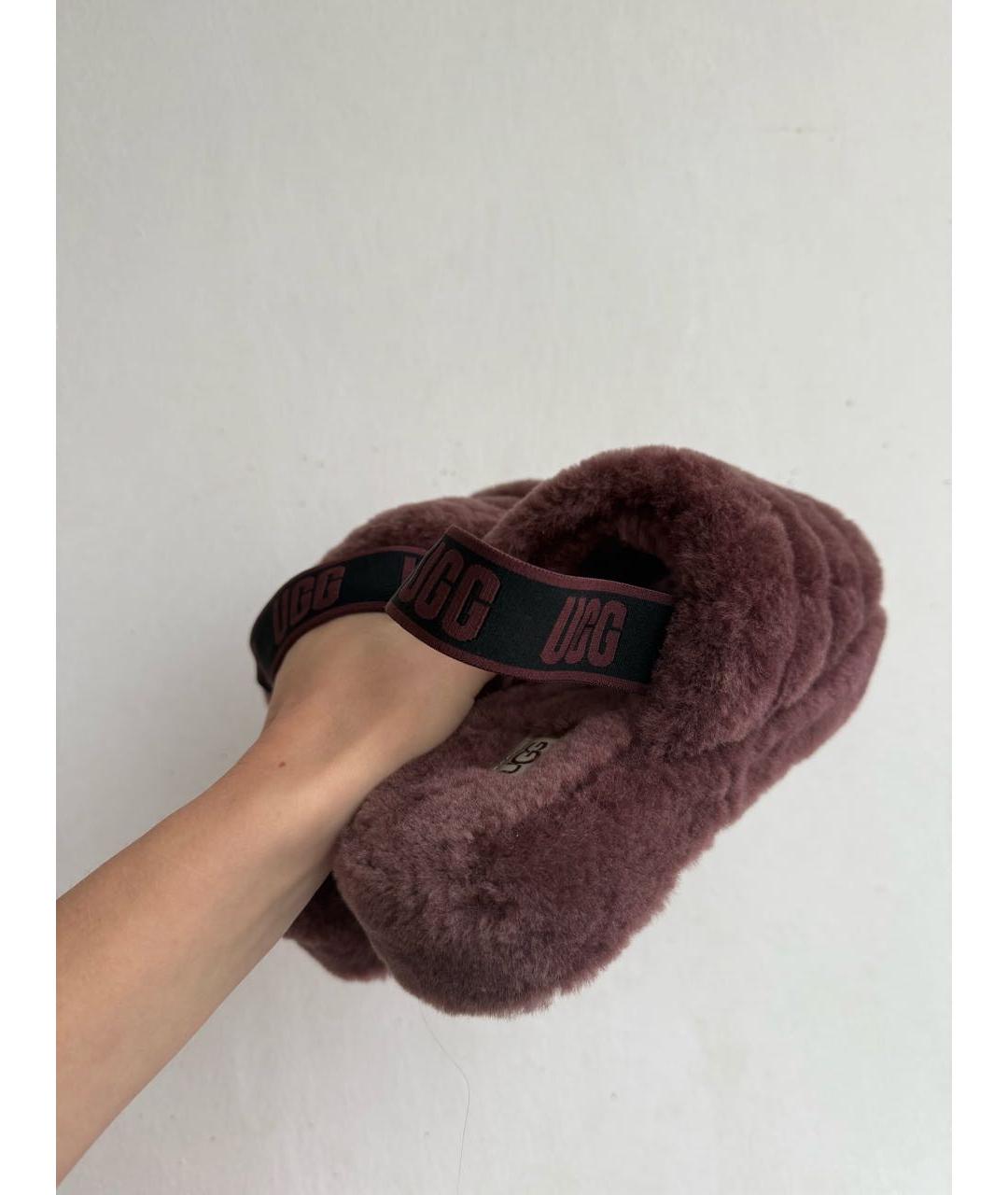 UGG AUSTRALIA Бордовые шлепанцы, фото 7