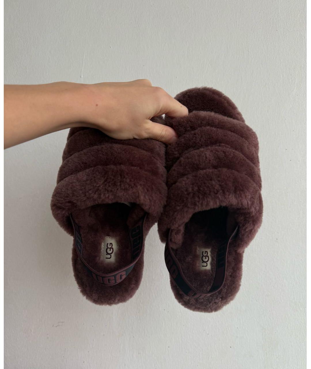 UGG AUSTRALIA Бордовые шлепанцы, фото 3