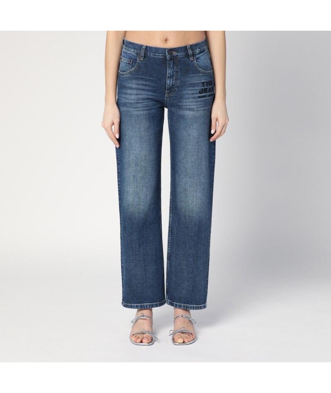 MARC JACOBS Синие хлопковые прямые джинсы, фото 2