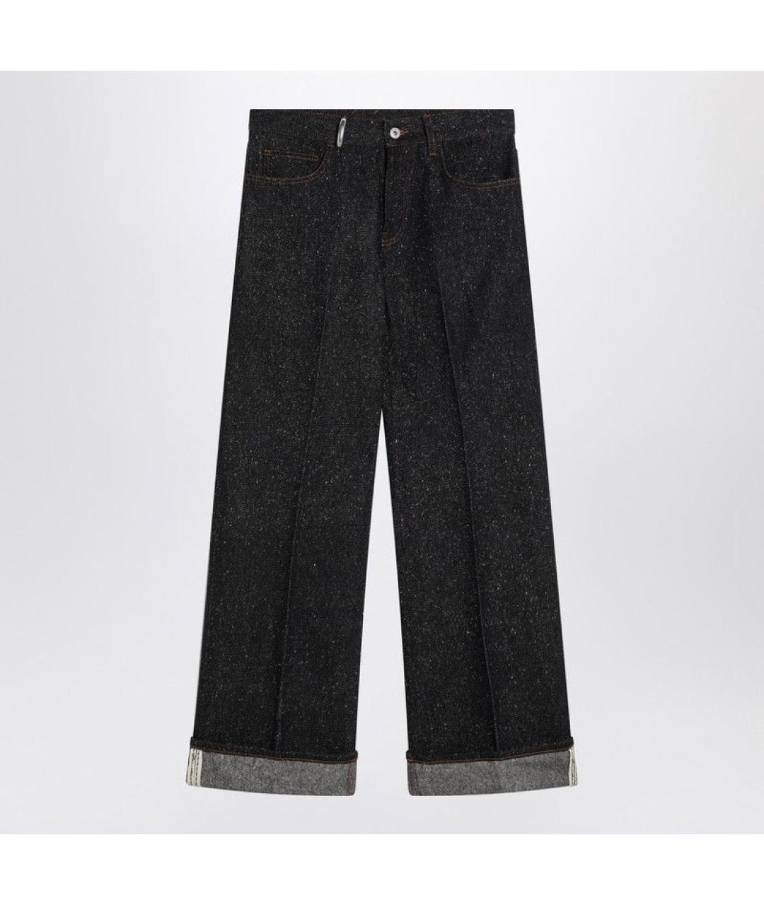 BURBERRY Темно-синие хлопковые прямые джинсы, фото 3