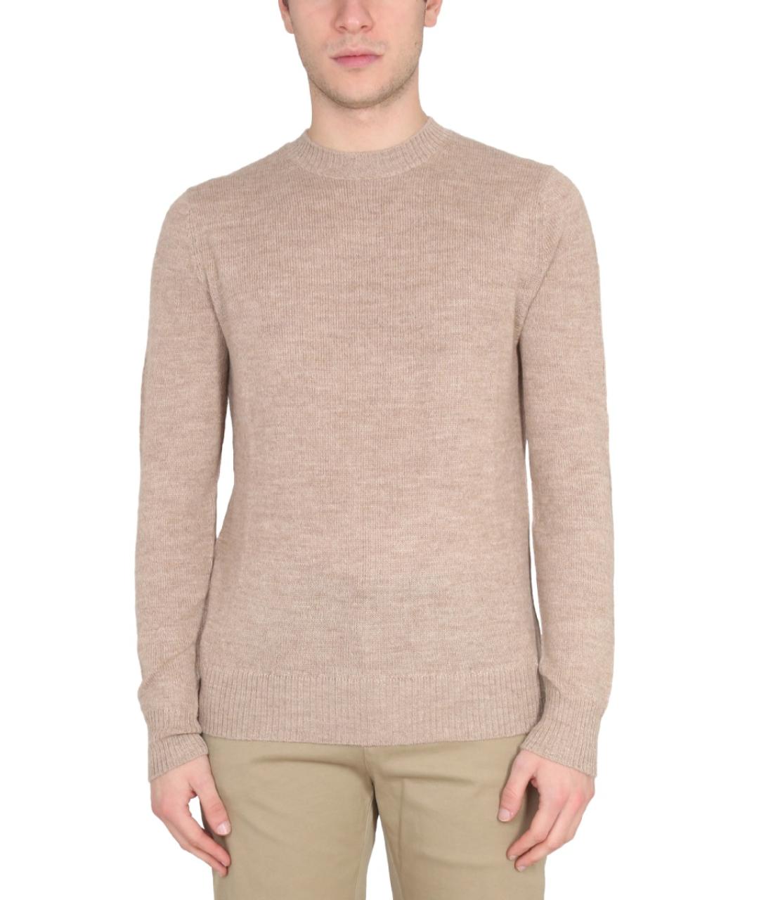 BALLANTYNE Бежевый шерстяной джемпер / свитер, фото 5