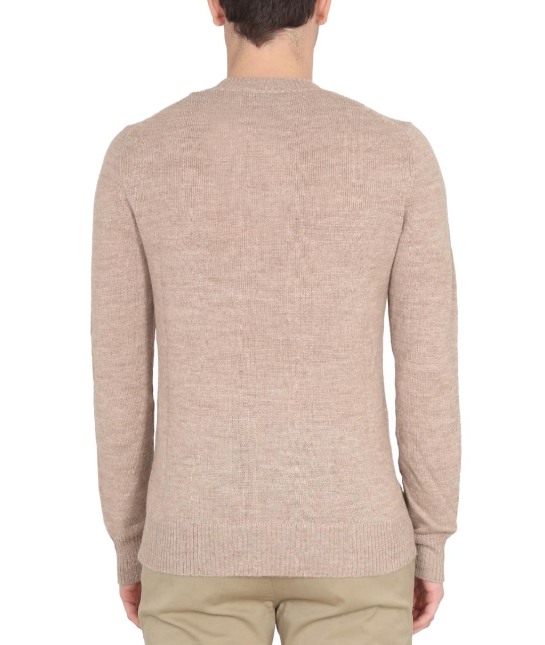 BALLANTYNE Бежевый шерстяной джемпер / свитер, фото 3