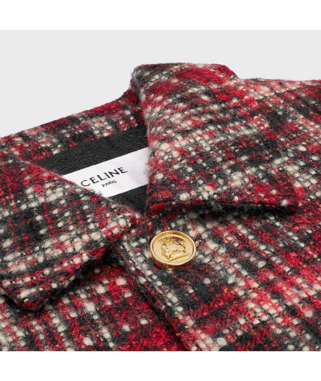 CELINE Красный твидовый жакет/пиджак, фото 5