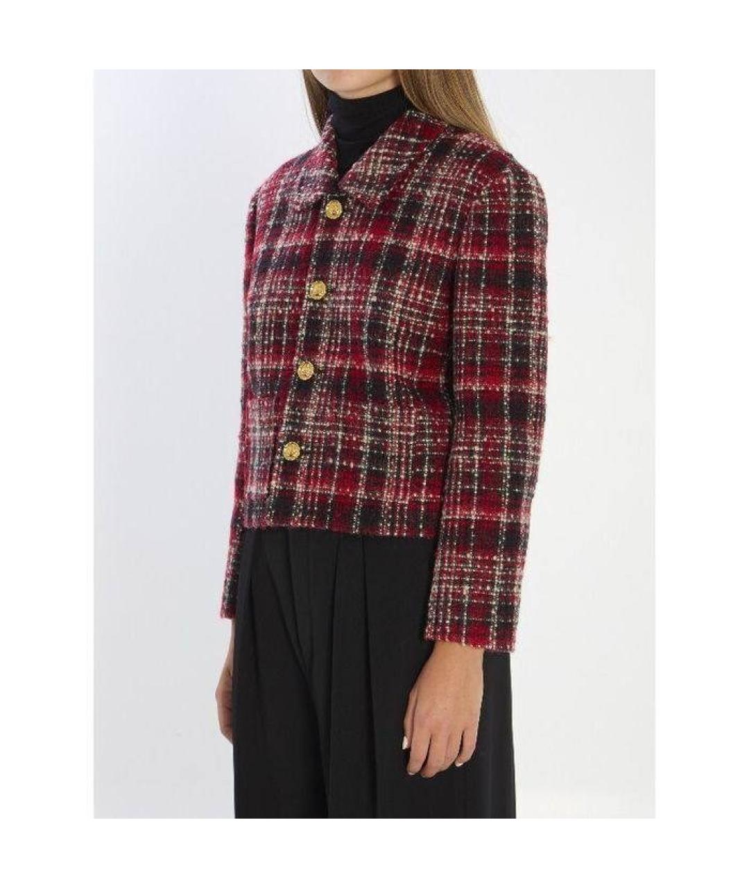 CELINE Красный твидовый жакет/пиджак, фото 4