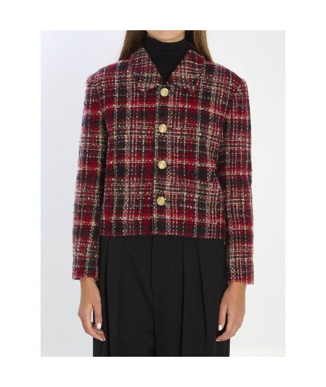 CELINE Красный твидовый жакет/пиджак, фото 2