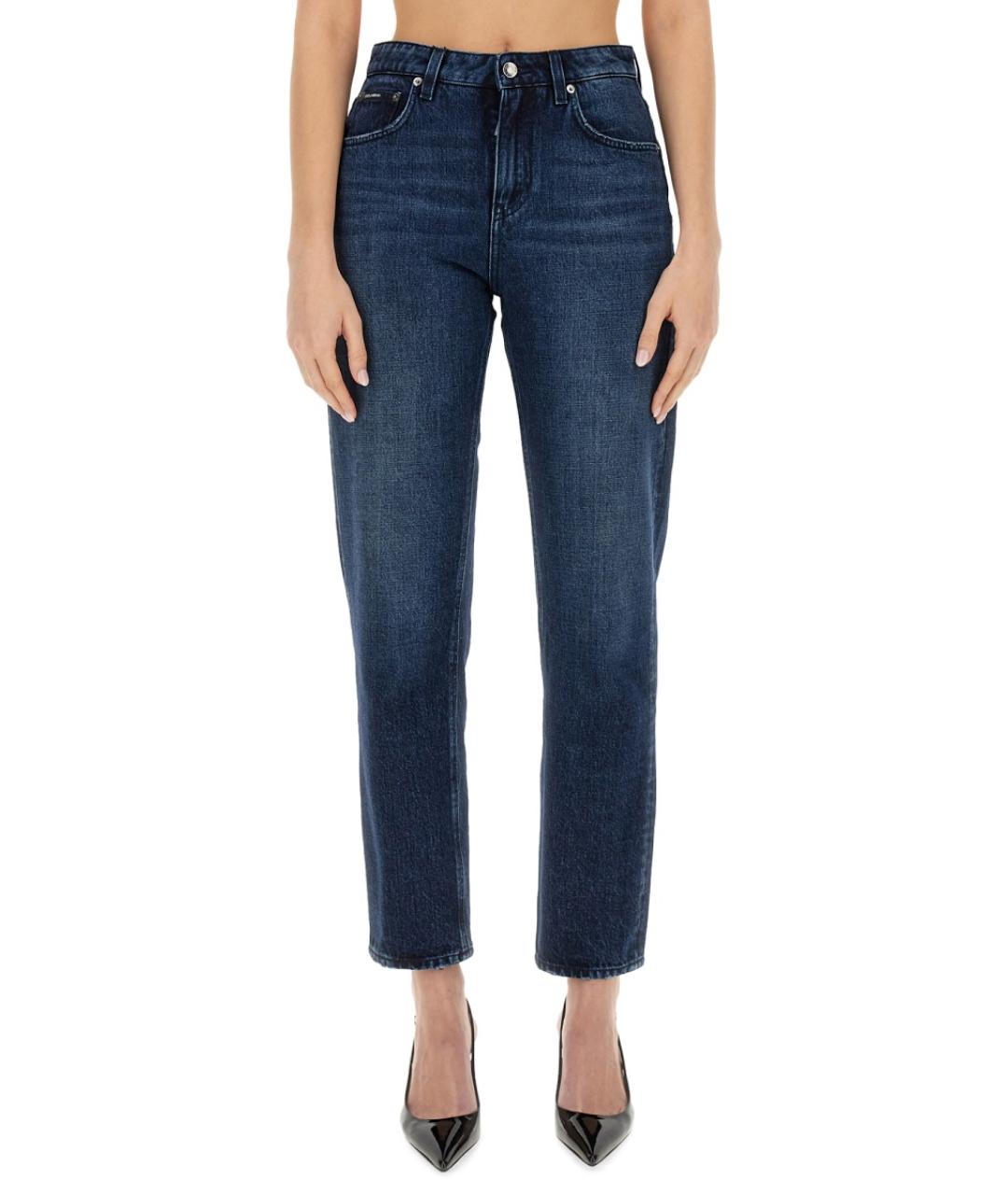 DOLCE&GABBANA Синие прямые джинсы, фото 2