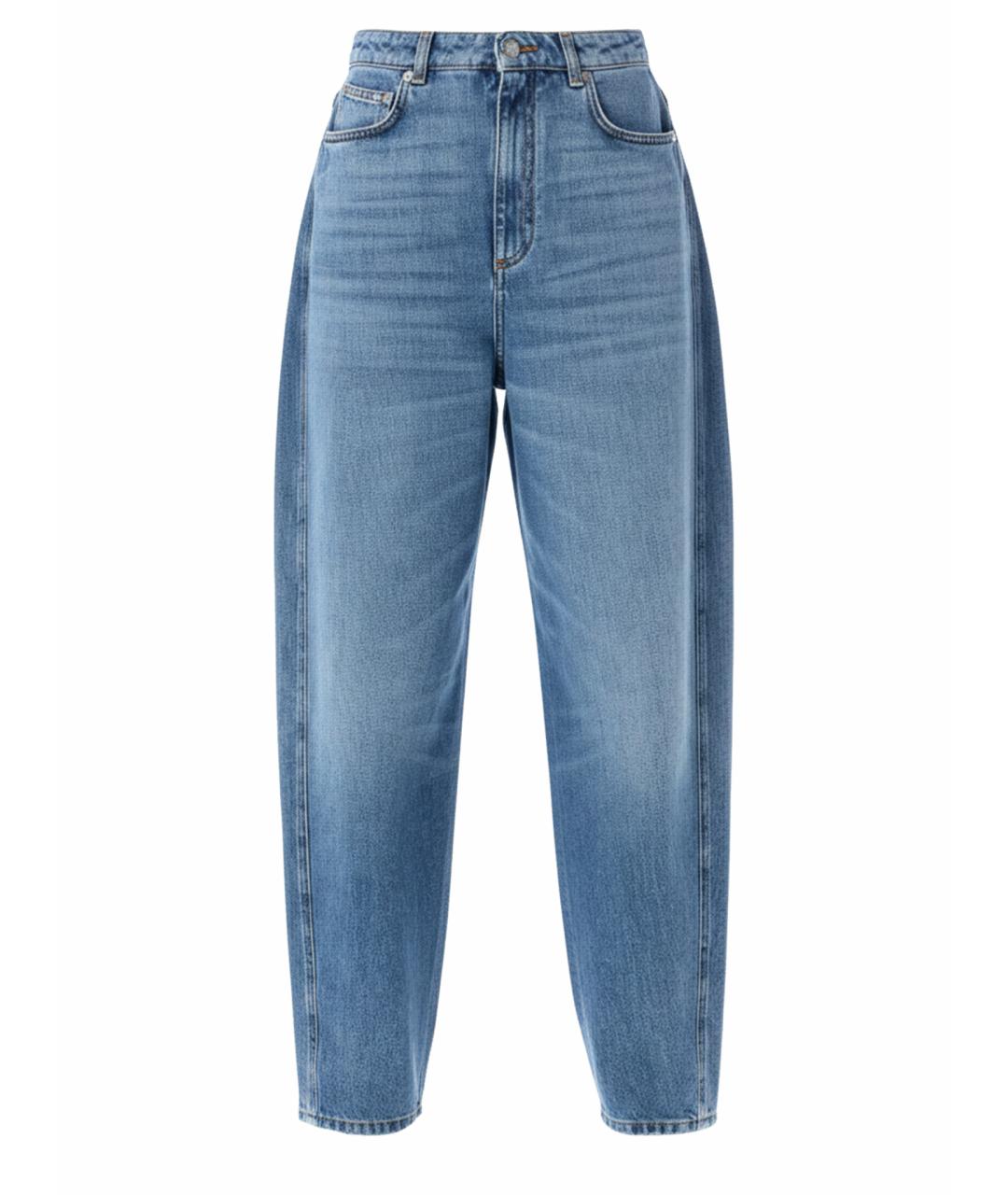 GIVENCHY Синие хлопковые прямые брюки, фото 1