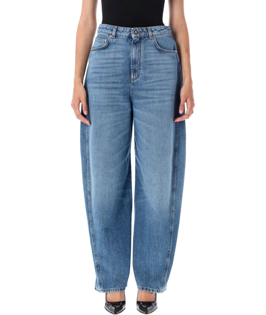 GIVENCHY Синие хлопковые прямые брюки, фото 4