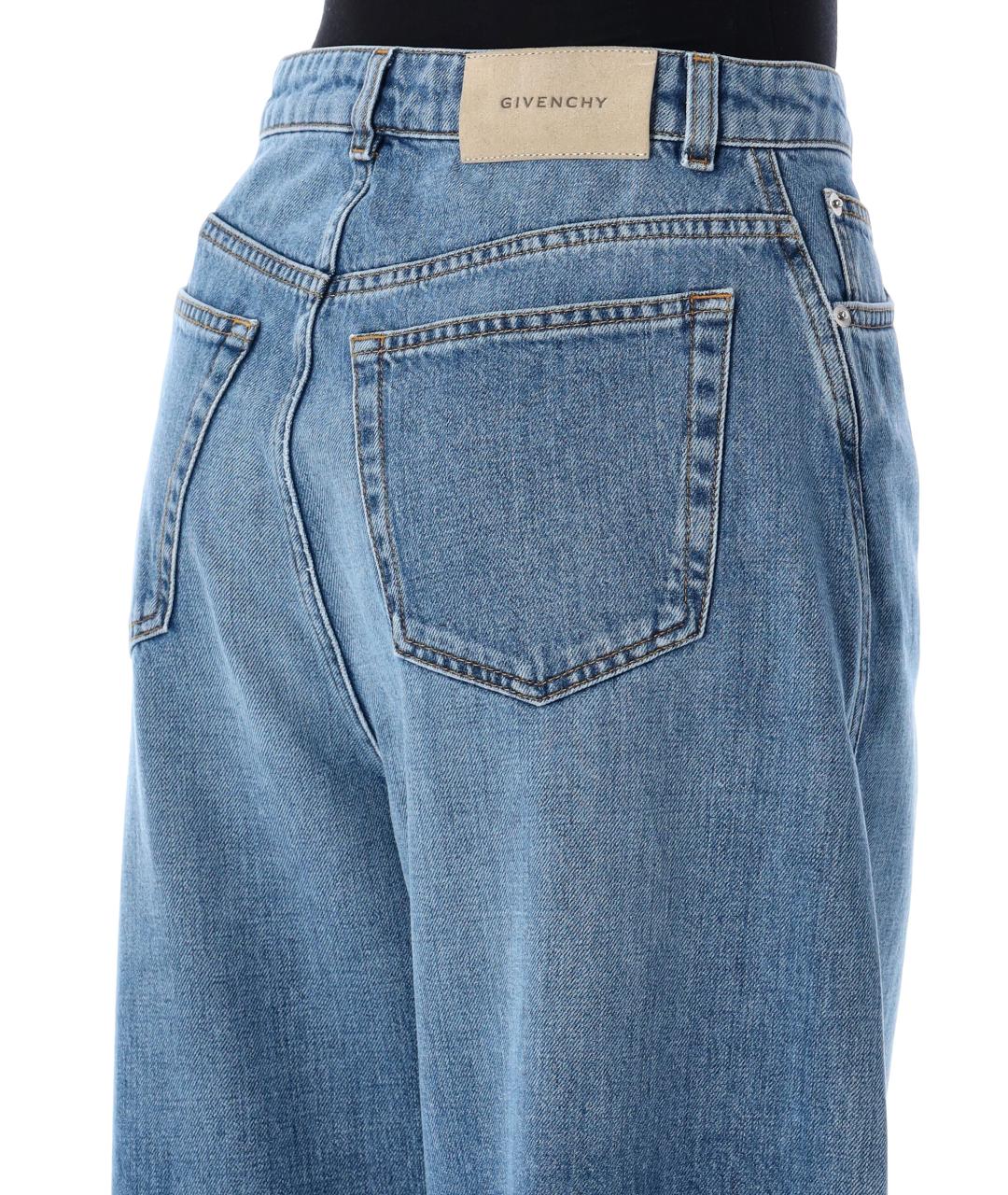 GIVENCHY Синие хлопковые прямые брюки, фото 3