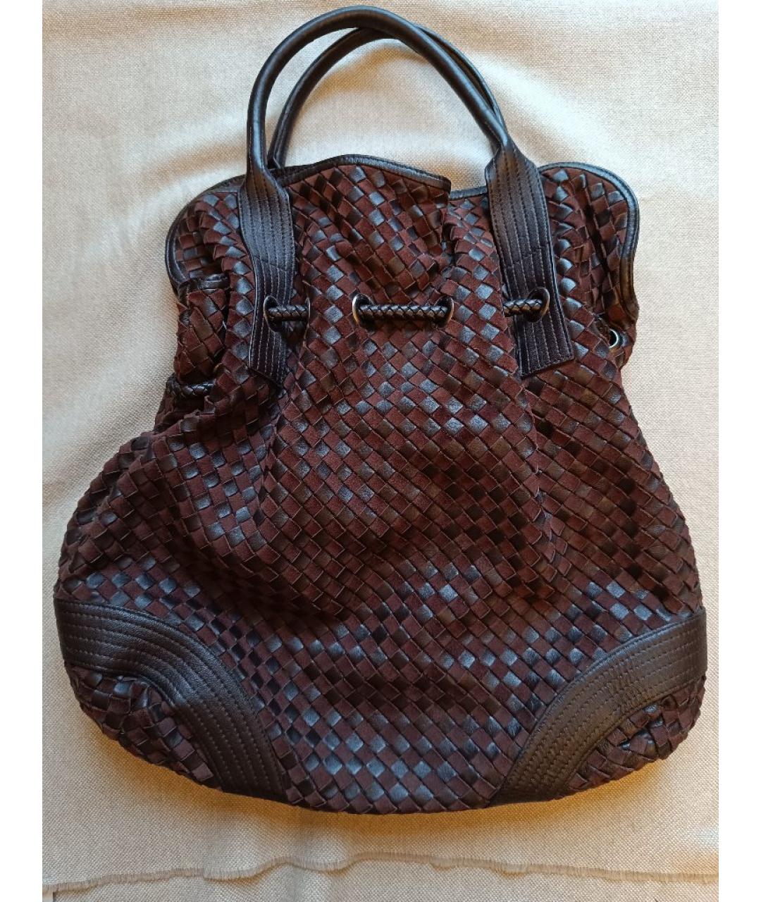 BOTTEGA VENETA Коричневая кожаная сумка через плечо, фото 2