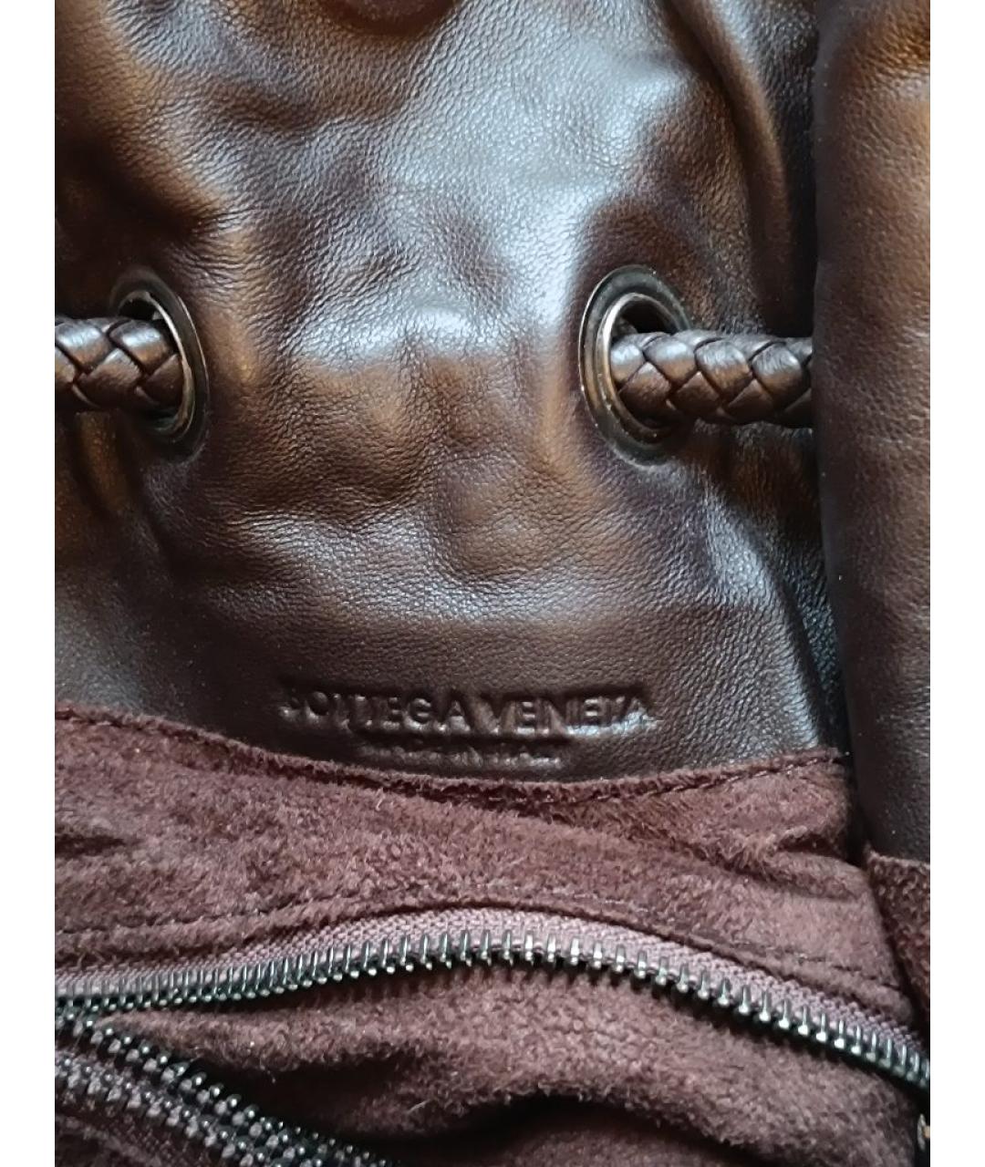 BOTTEGA VENETA Коричневая кожаная сумка через плечо, фото 3