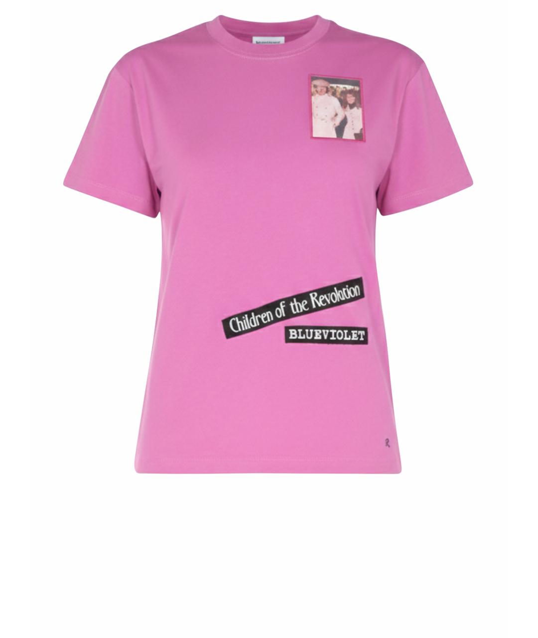 RAF SIMONS Розовая хлопковая футболка, фото 1