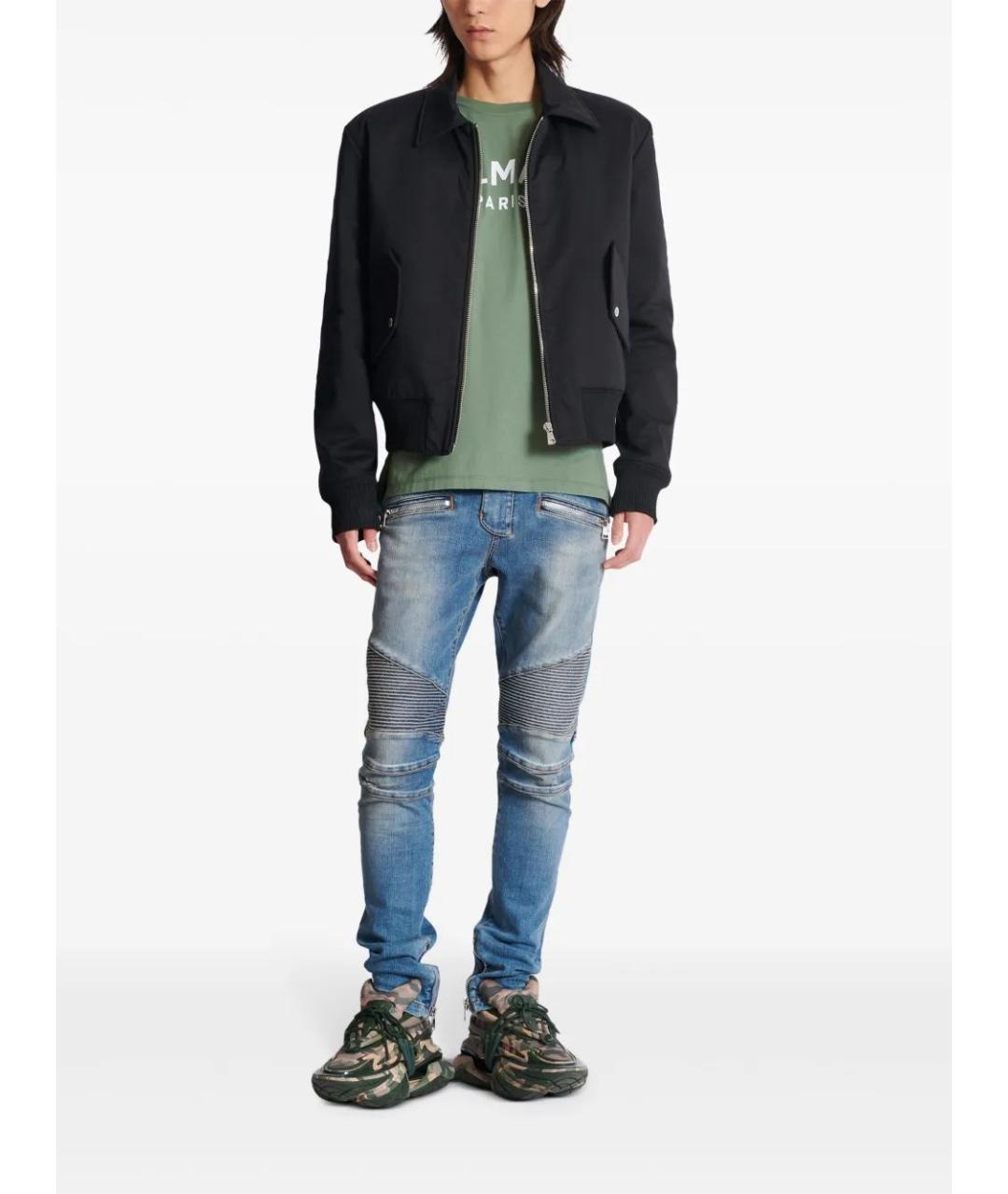 BALMAIN Голубые хлопковые джинсы скинни, фото 2