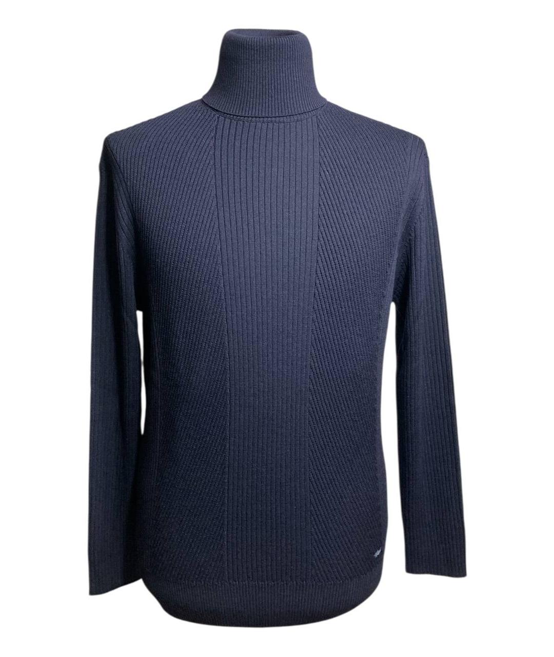 PAUL & SHARK Темно-синяя шерстяная водолазка, фото 1